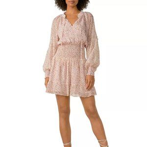 Elan Smocked Waist Floral Print Dress